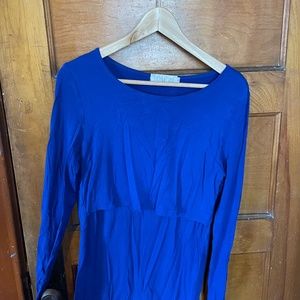 Latched Mama Nursing Tunic, Blue, Small